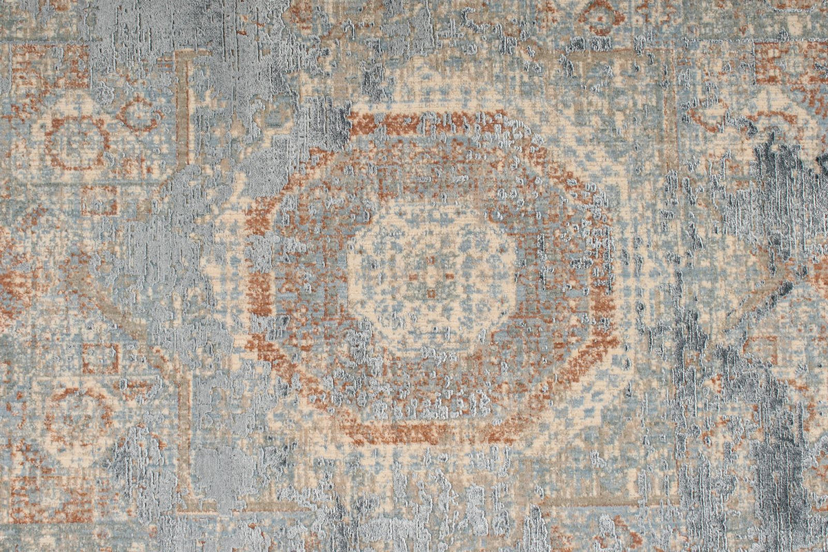 4x10 Ivory and Multicolor Turkish Antep Runner