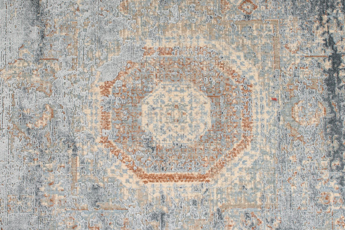 4x10 Ivory and Multicolor Turkish Antep Runner