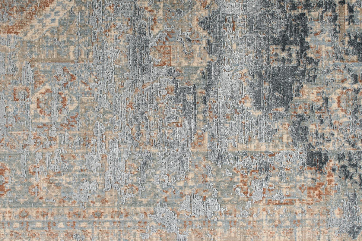 4x10 Ivory and Multicolor Turkish Antep Runner