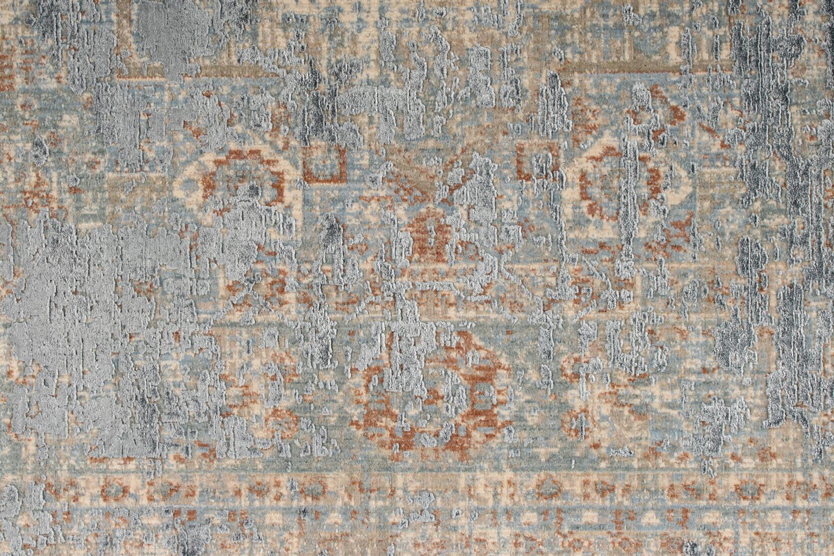 4x10 Ivory and Multicolor Turkish Antep Runner