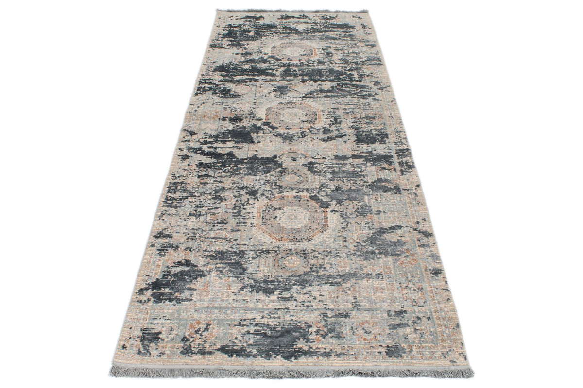 4x10 Ivory and Multicolor Turkish Antep Runner
