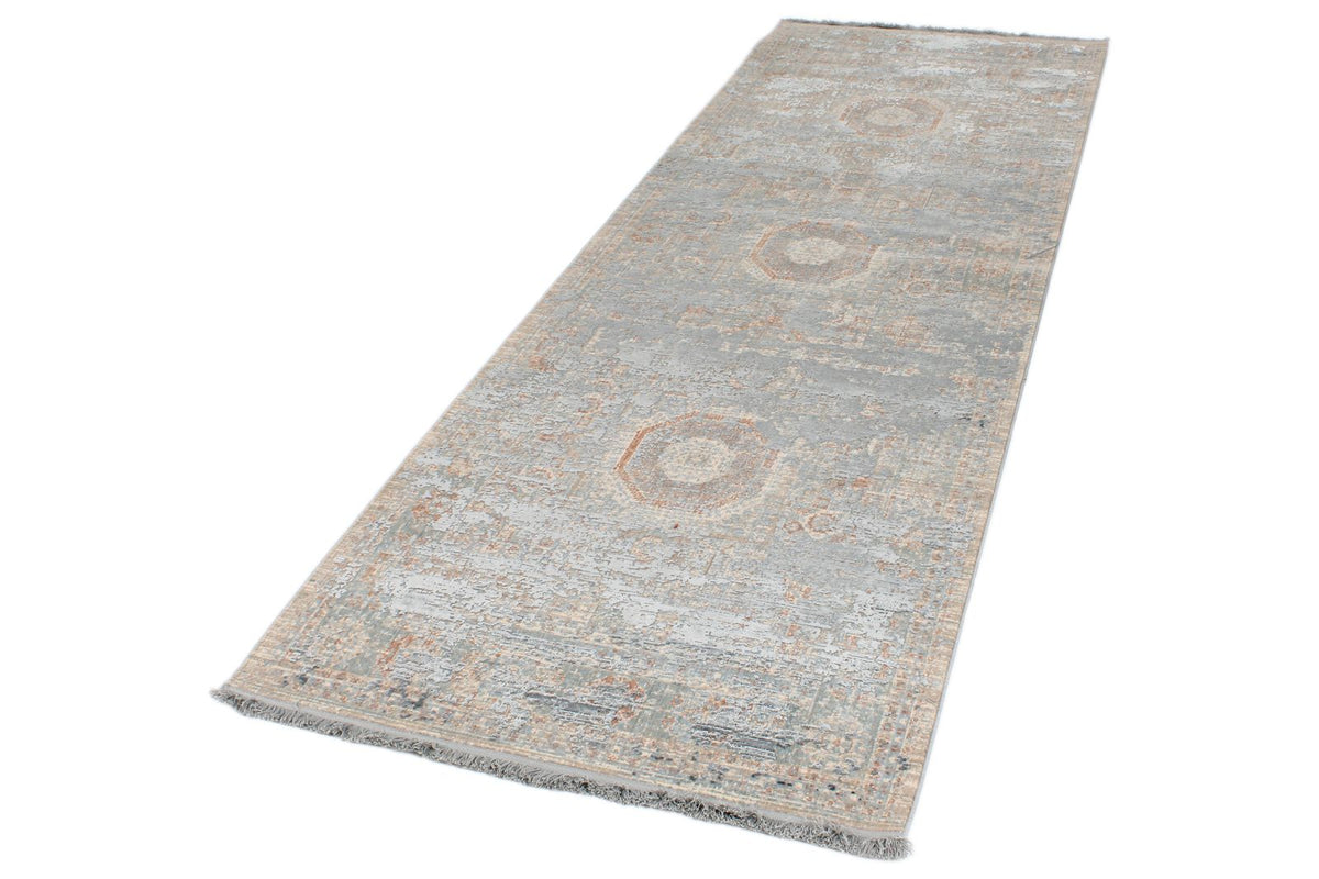 4x10 Ivory and Multicolor Turkish Antep Runner