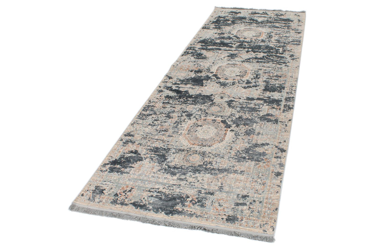4x10 Ivory and Multicolor Turkish Antep Runner