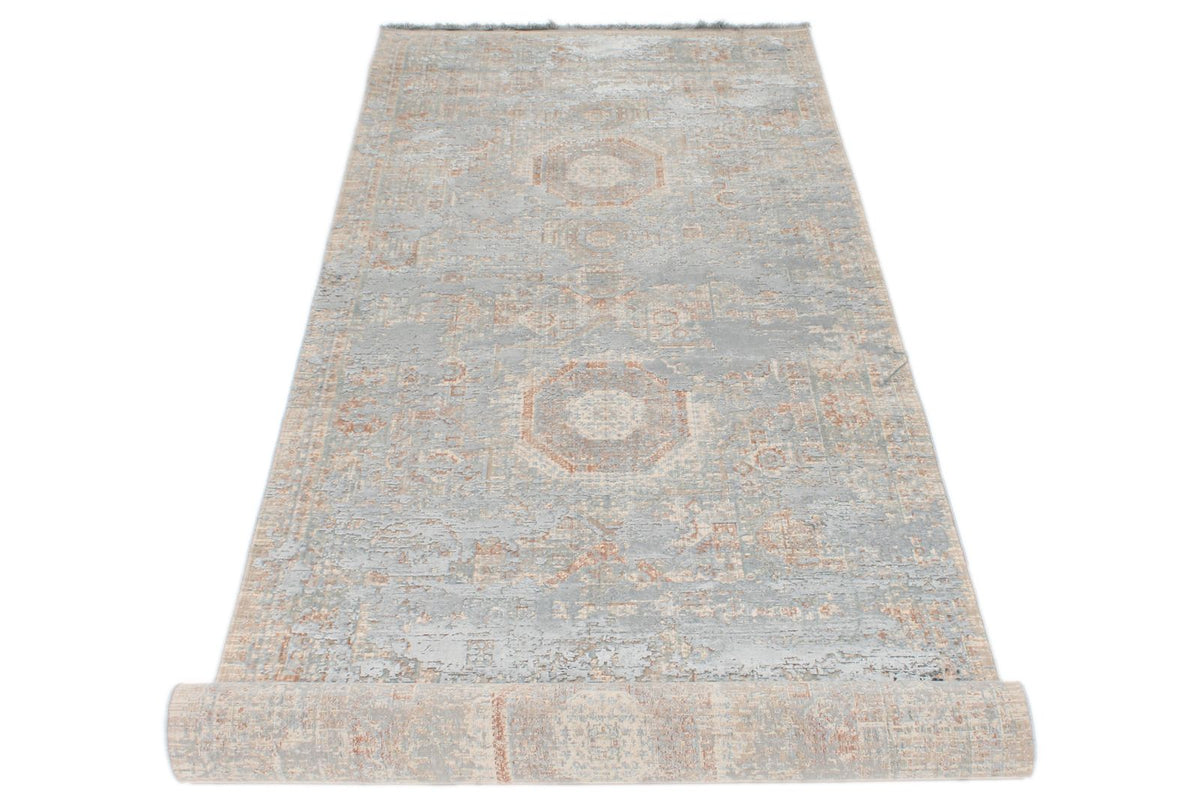 4x10 Ivory and Multicolor Turkish Antep Runner