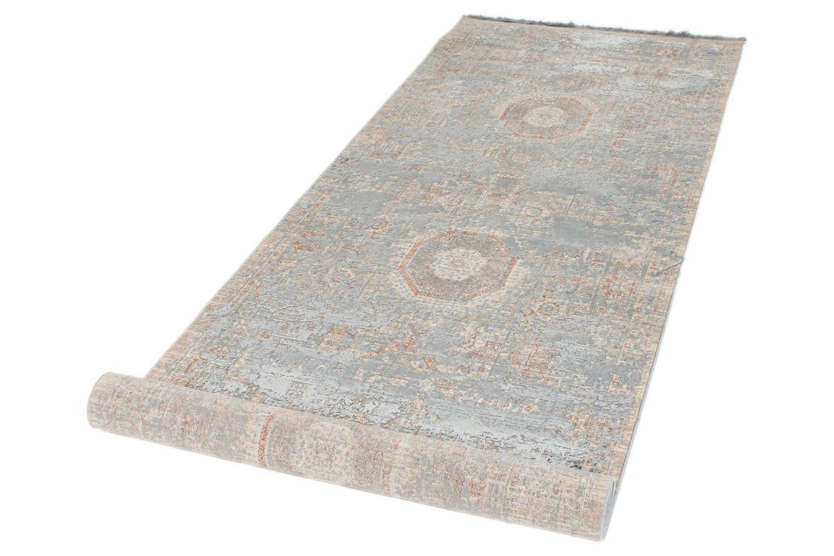 4x10 Ivory and Multicolor Turkish Antep Runner