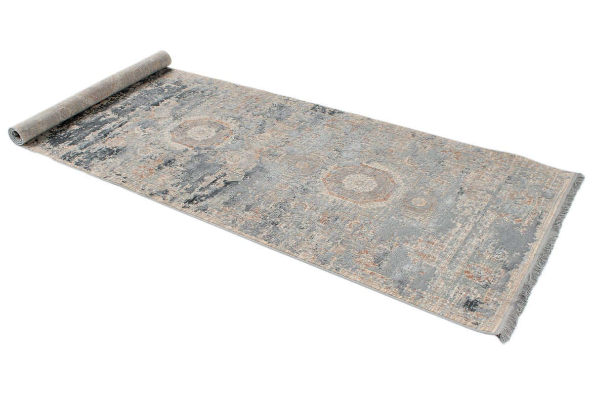 4x10 Ivory and Multicolor Turkish Antep Runner