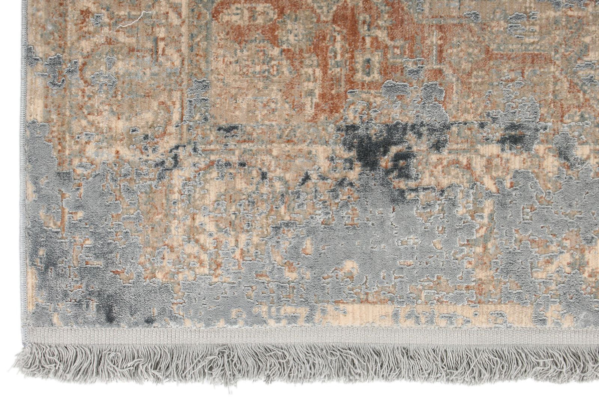 4x10 Beige and Multicolor Turkish Antep Runner