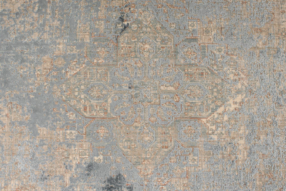 4x10 Beige and Multicolor Turkish Antep Runner