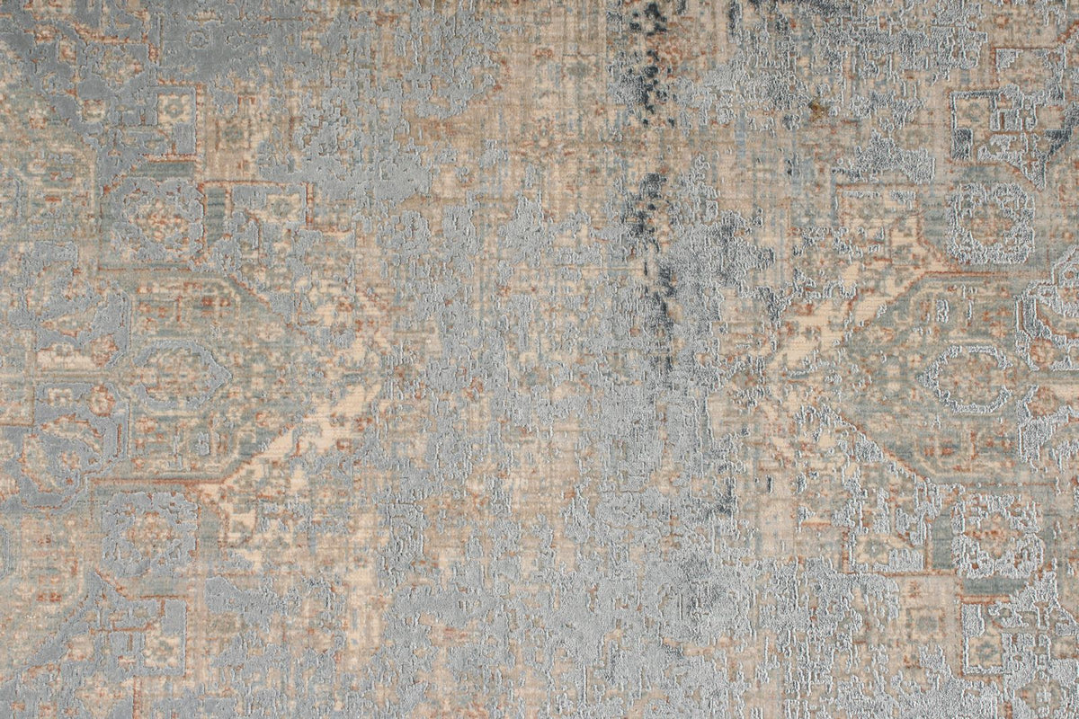 4x10 Beige and Multicolor Turkish Antep Runner