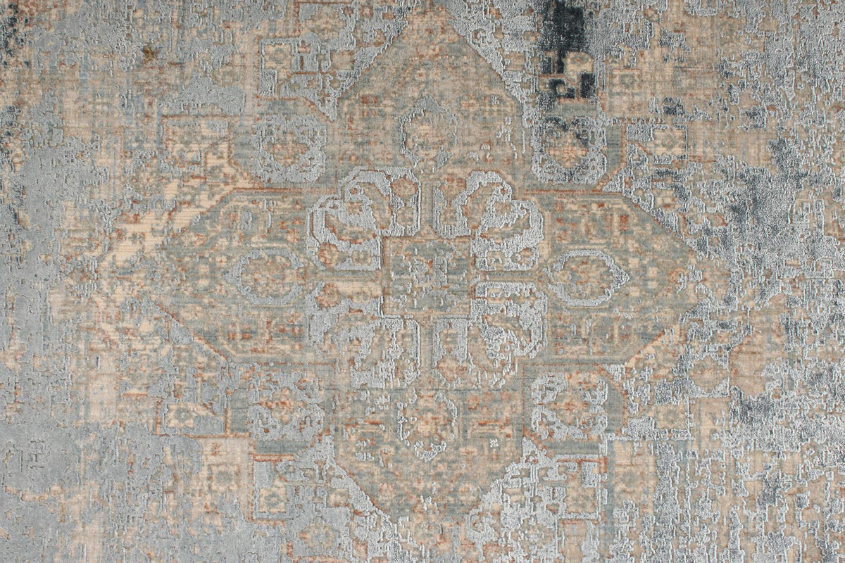 4x10 Beige and Multicolor Turkish Antep Runner