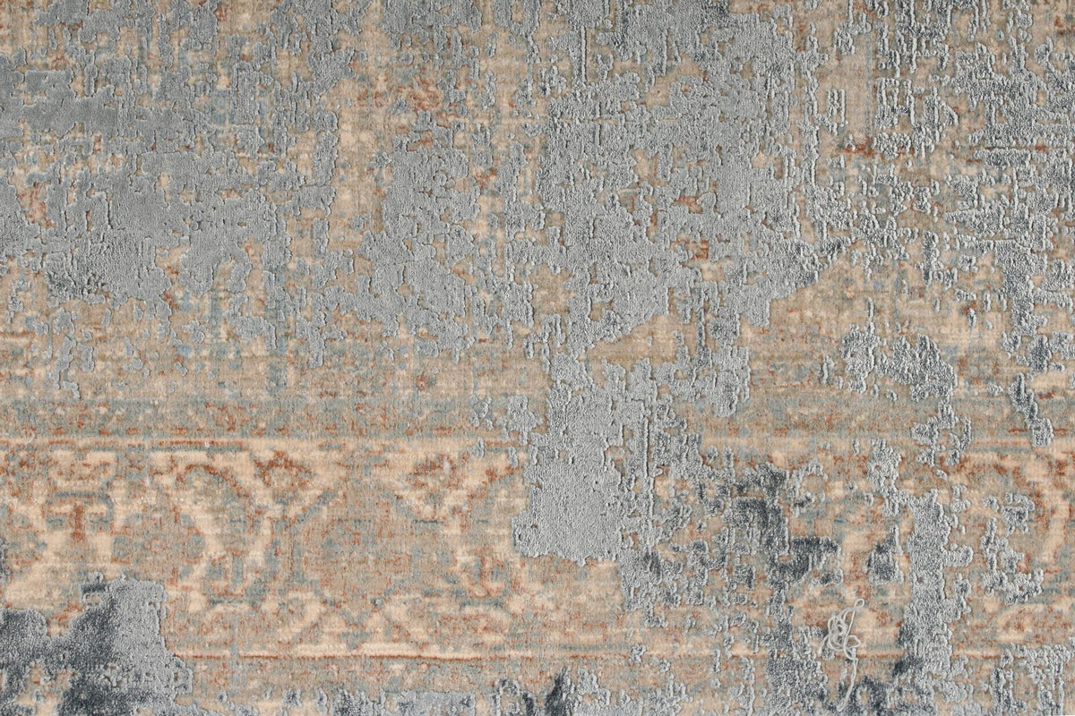 4x10 Beige and Multicolor Turkish Antep Runner