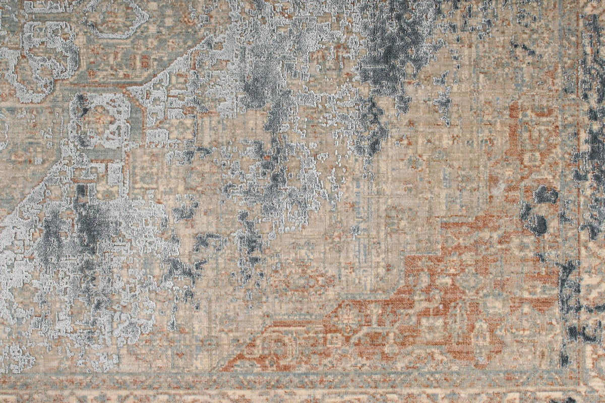 4x10 Beige and Multicolor Turkish Antep Runner