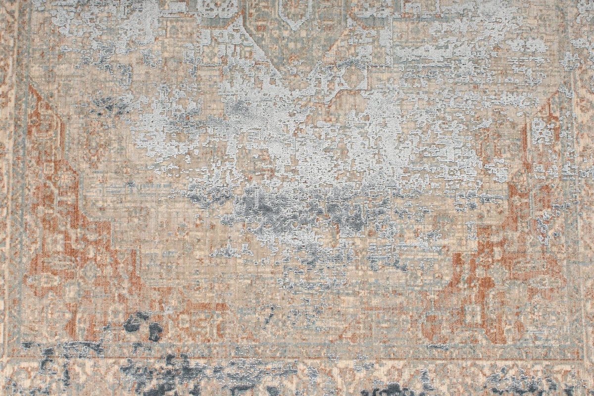 4x10 Beige and Multicolor Turkish Antep Runner