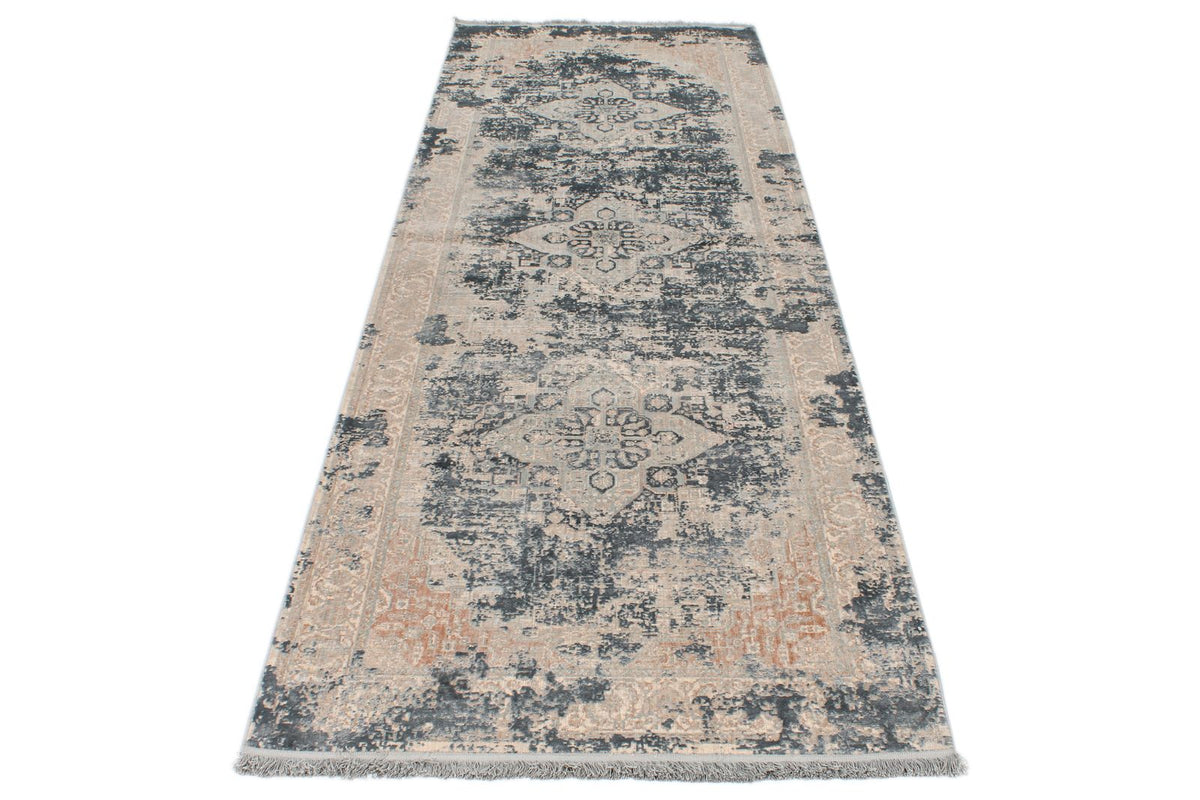 4x10 Beige and Multicolor Turkish Antep Runner