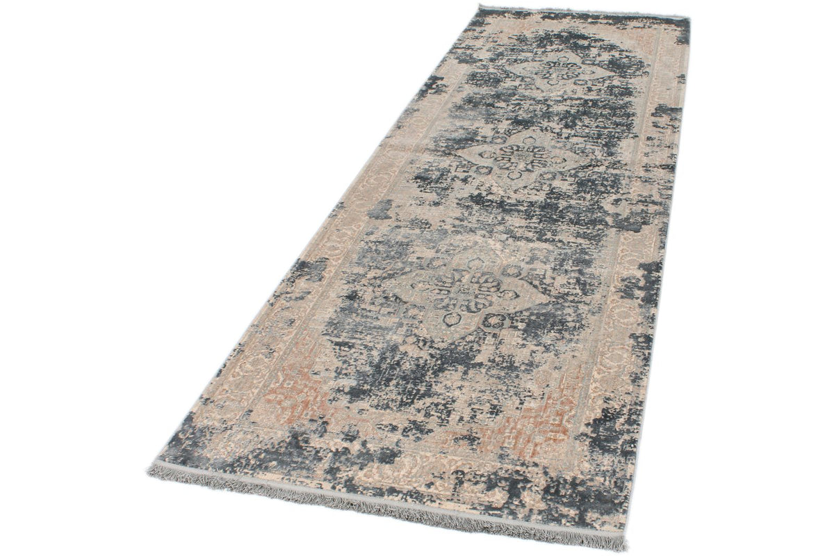 4x10 Beige and Multicolor Turkish Antep Runner