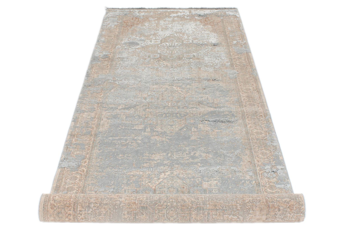 4x10 Beige and Multicolor Turkish Antep Runner