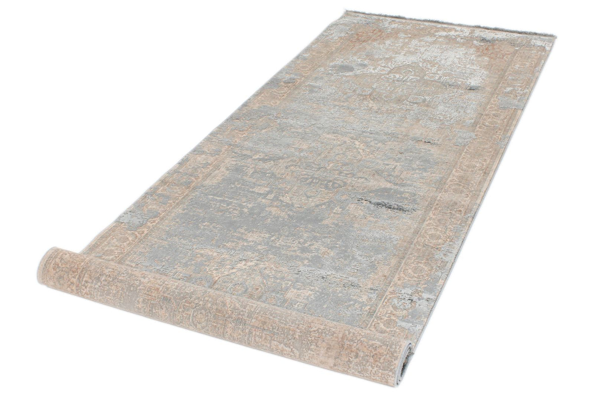 4x10 Beige and Multicolor Turkish Antep Runner