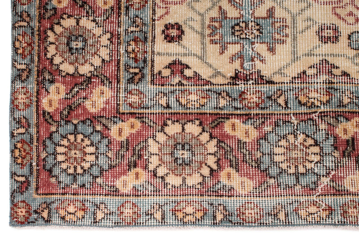 6x9 Ivory and Pink Modern Contemporary Rug