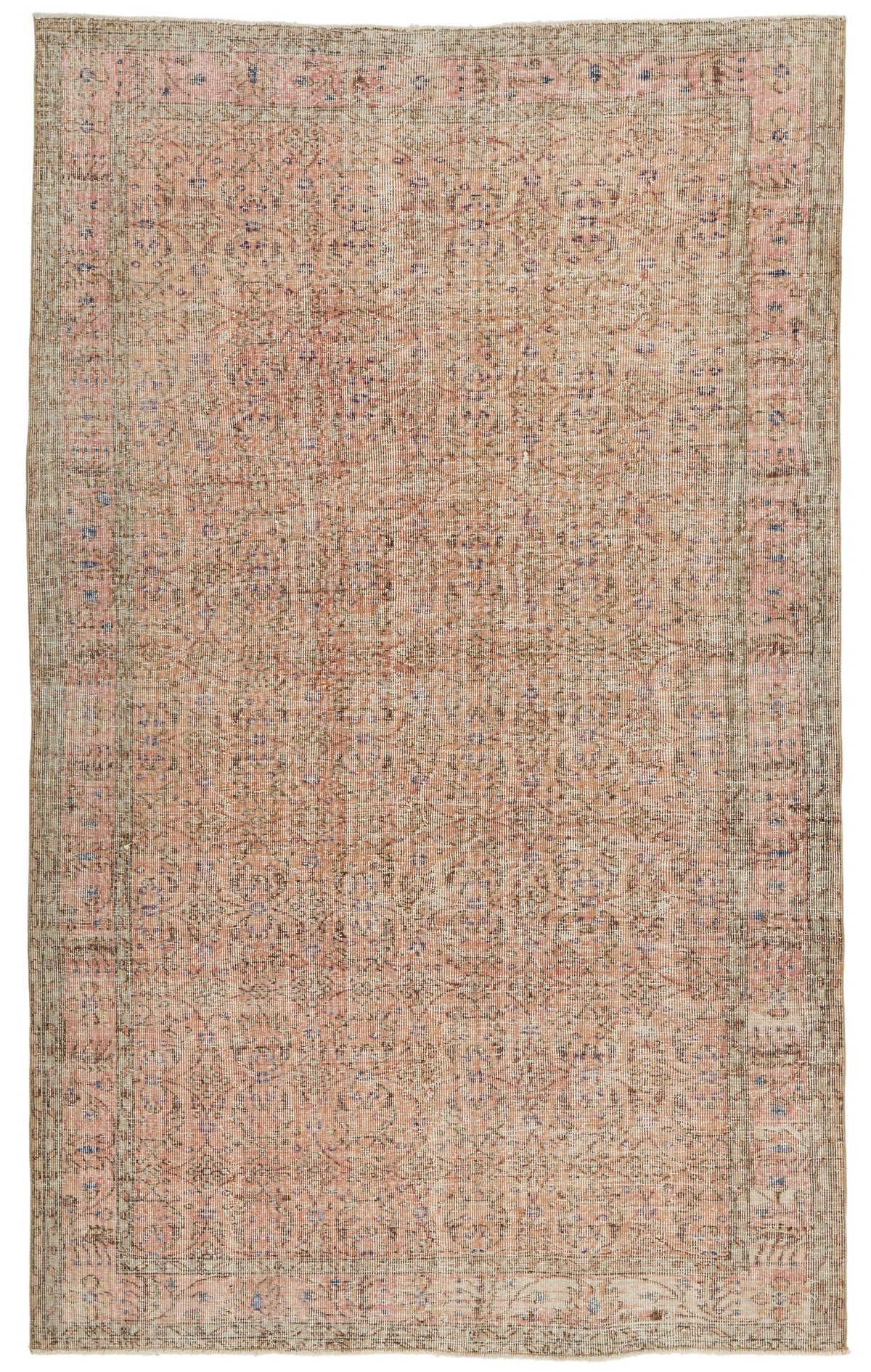 6x9 Rust and Pink Modern Contemporary Rug