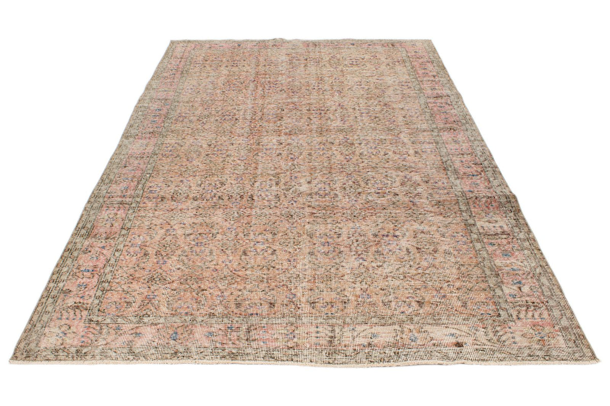 6x9 Rust and Pink Modern Contemporary Rug