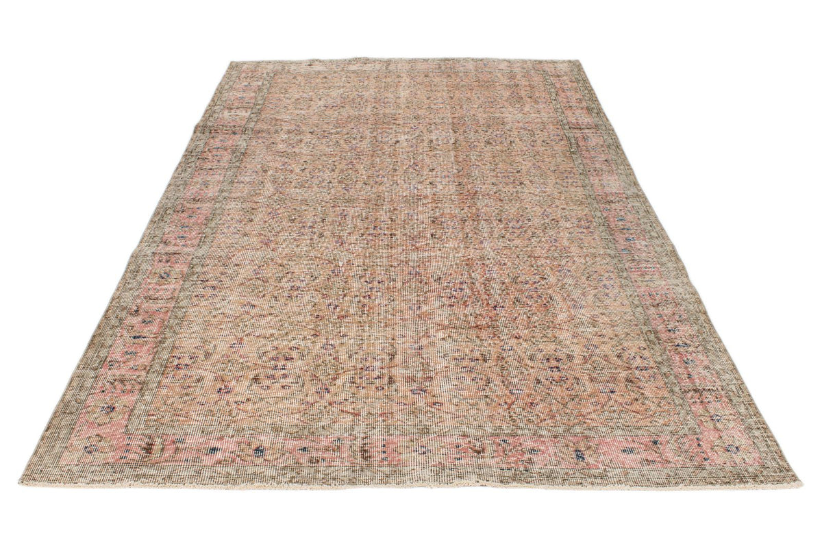 6x9 Rust and Pink Modern Contemporary Rug