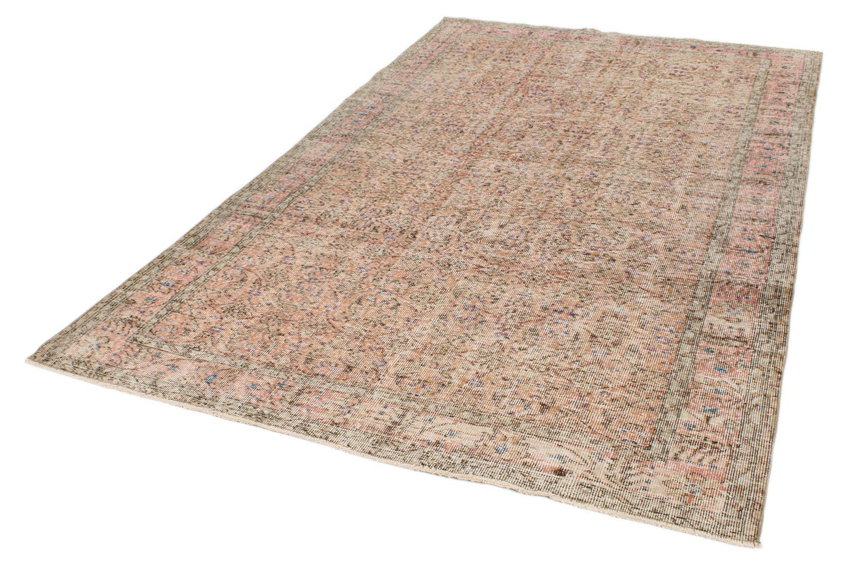 6x9 Rust and Pink Modern Contemporary Rug