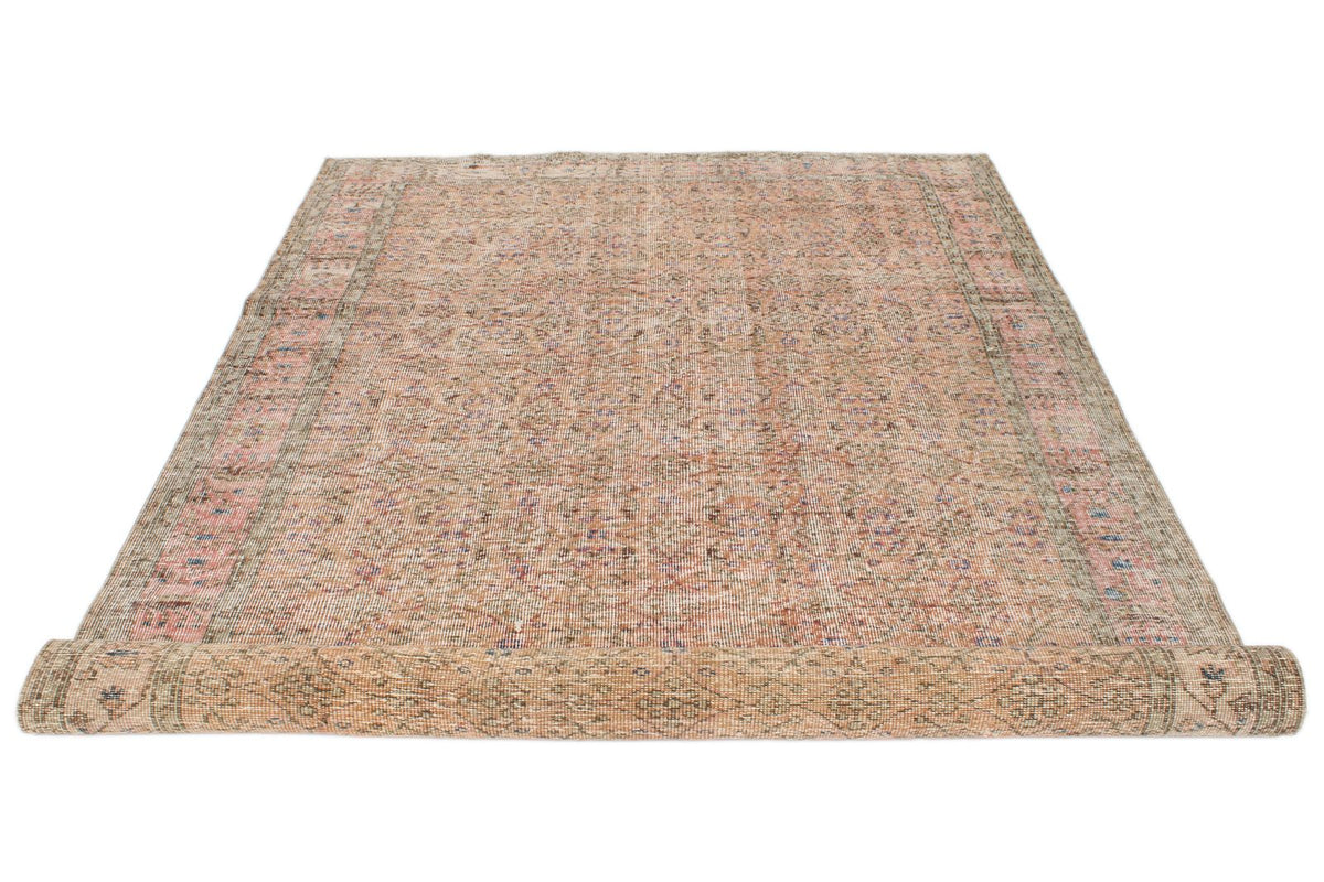6x9 Rust and Pink Modern Contemporary Rug
