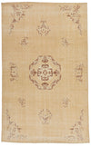6x9 Brown and Beige Turkish Overdyed Rug