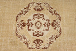 6x9 Brown and Beige Turkish Overdyed Rug