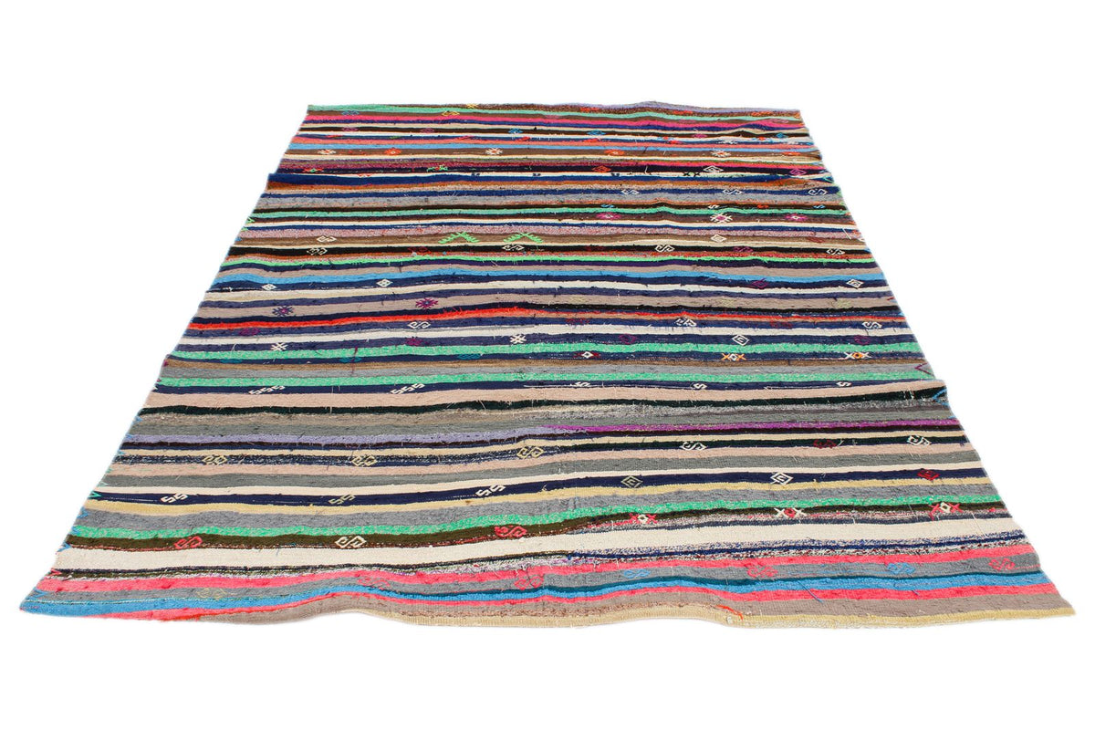 6x8 Multicolor Turkish Tribal Runner