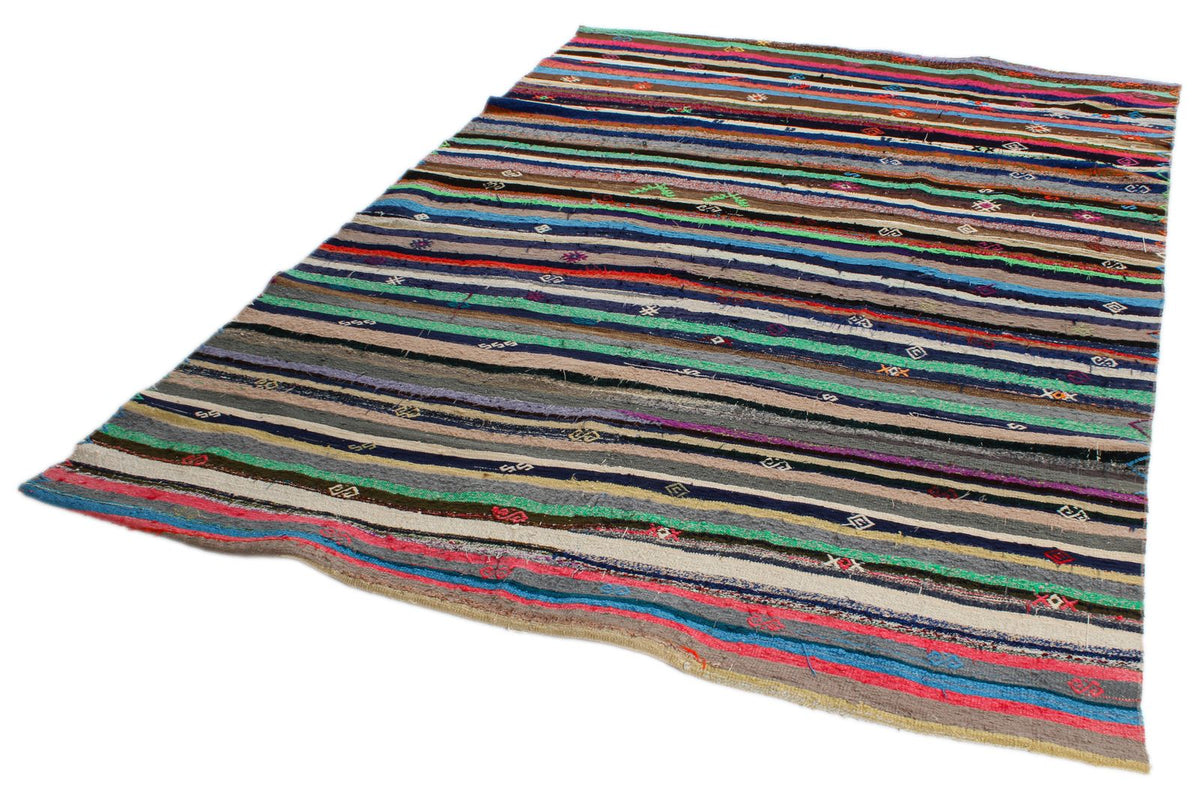 6x8 Multicolor Turkish Tribal Runner