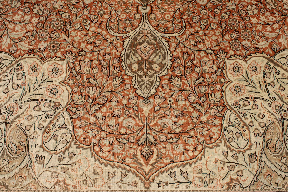 8x11 Rust and Brown Turkish Traditional Rug