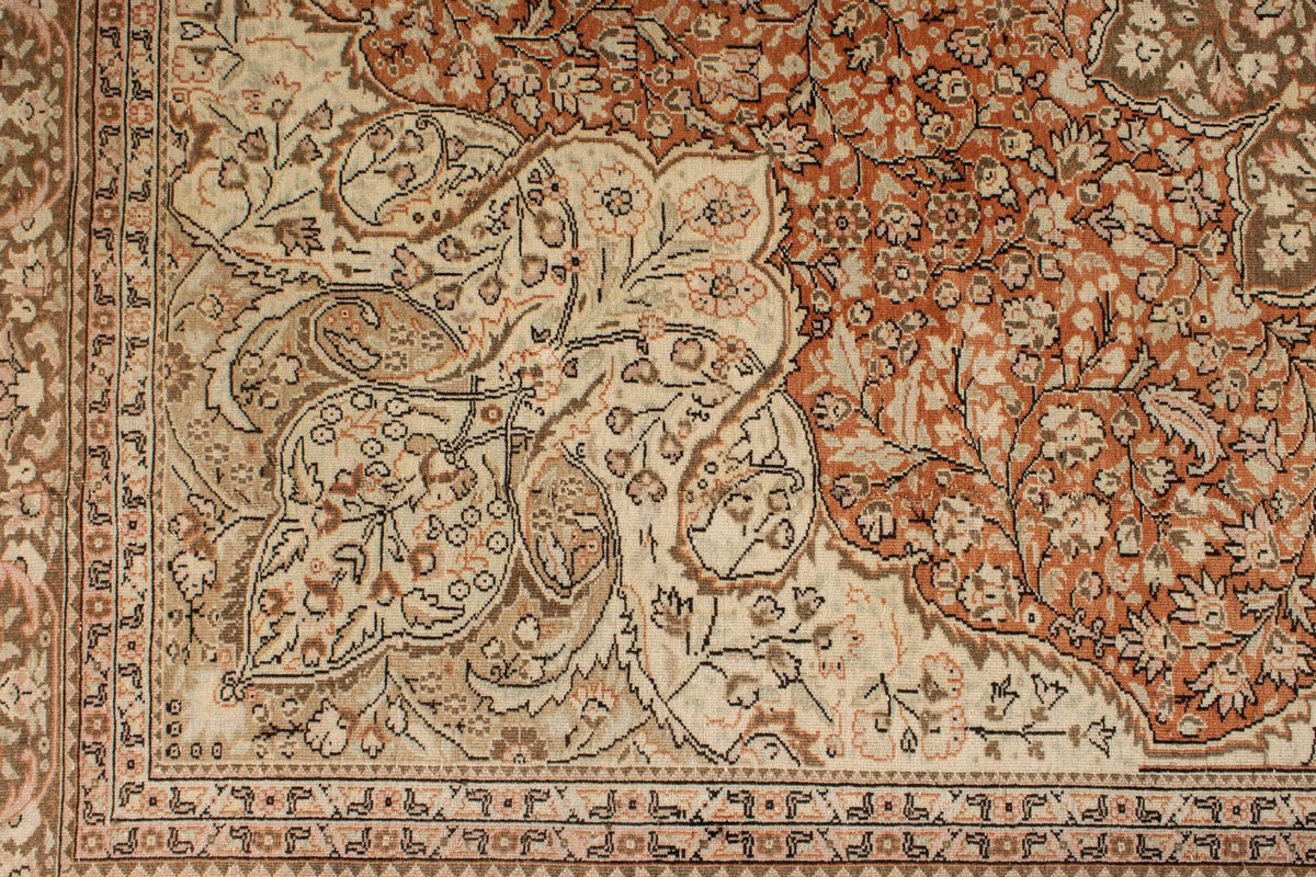 8x11 Rust and Brown Turkish Traditional Rug