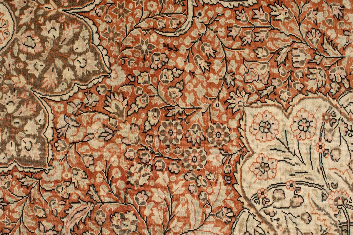 8x11 Rust and Brown Turkish Traditional Rug