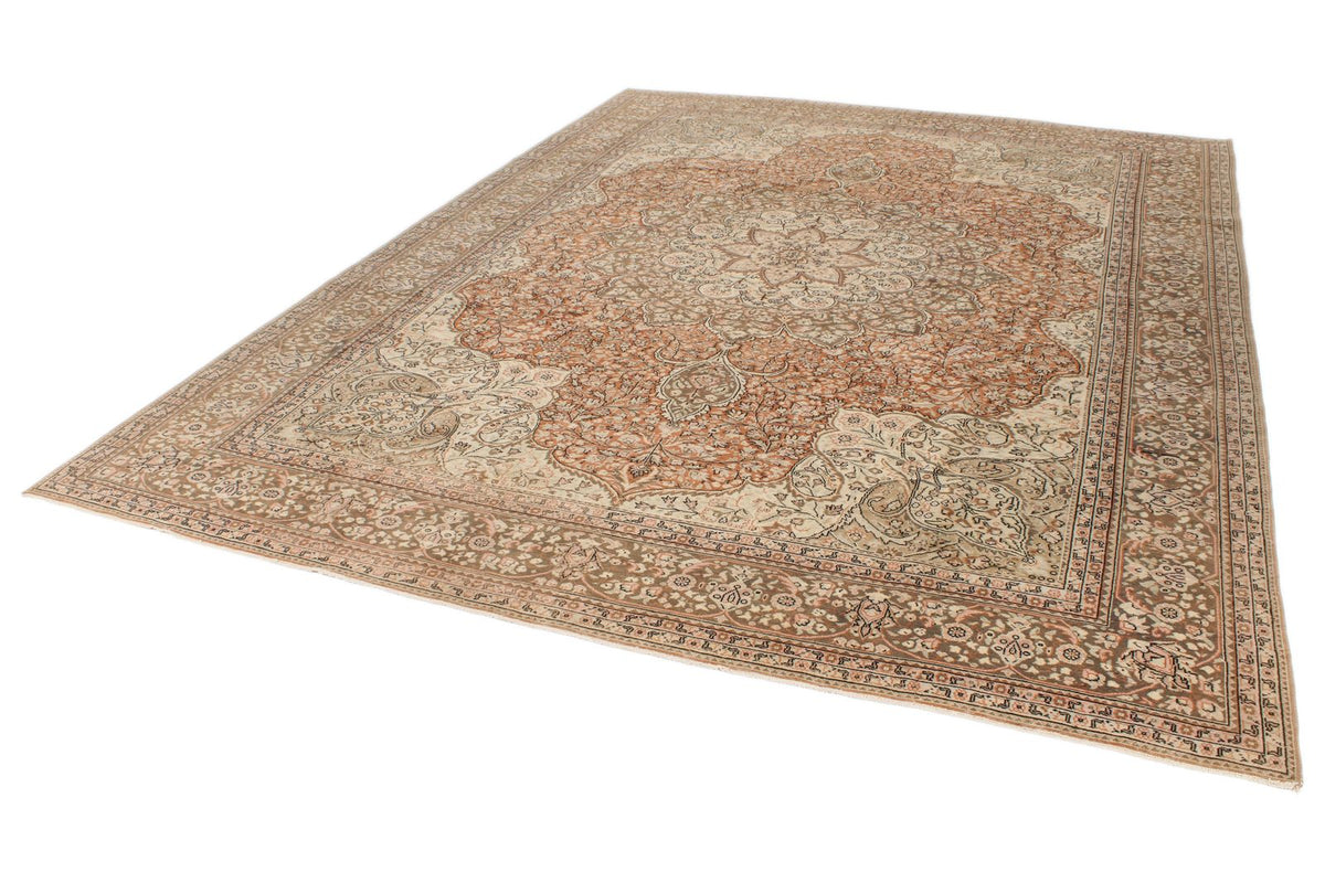8x11 Rust and Brown Turkish Traditional Rug
