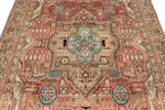 6x10 Pink and Brown Turkish Overdyed Rug