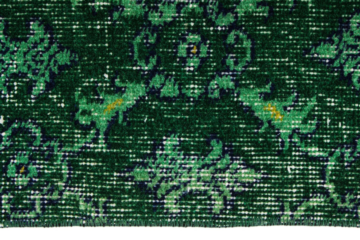 5x8 Green and Green Turkish Overdyed Rug