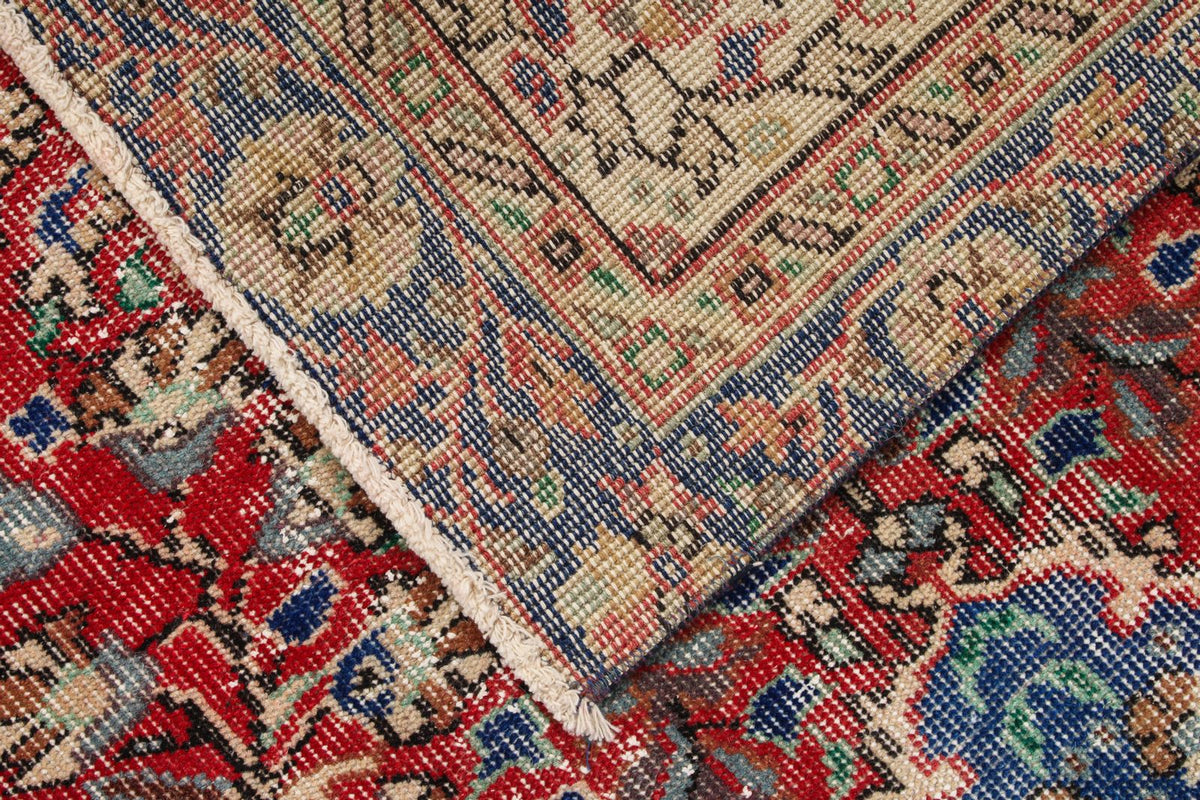 2x4 Red and Navy Turkish Overdyed Runner