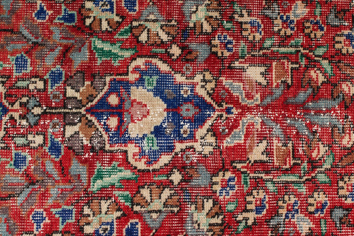 2x4 Red and Navy Turkish Overdyed Runner