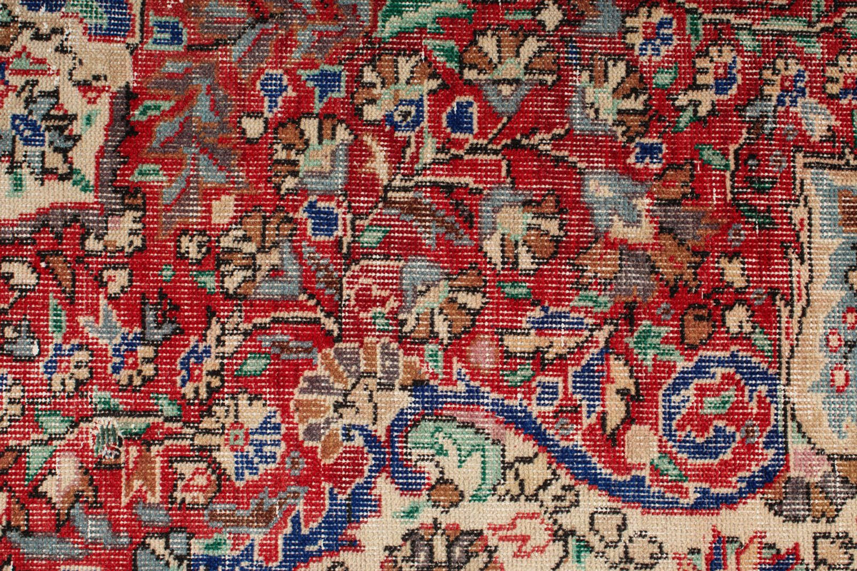 2x4 Red and Navy Turkish Overdyed Runner