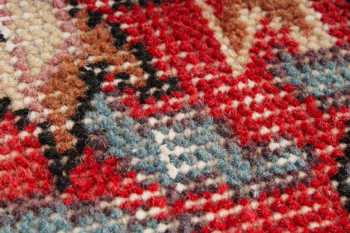 2x4 Red and Navy Turkish Overdyed Runner