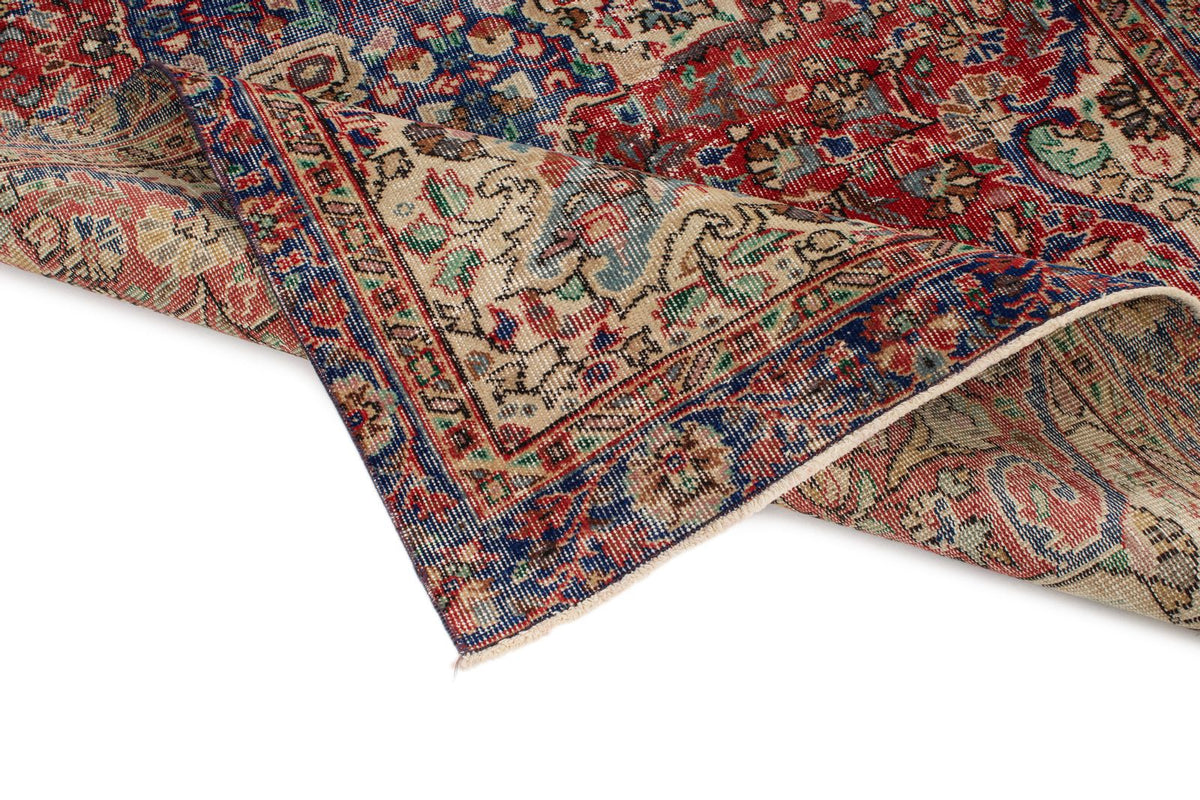 2x4 Red and Navy Turkish Overdyed Runner