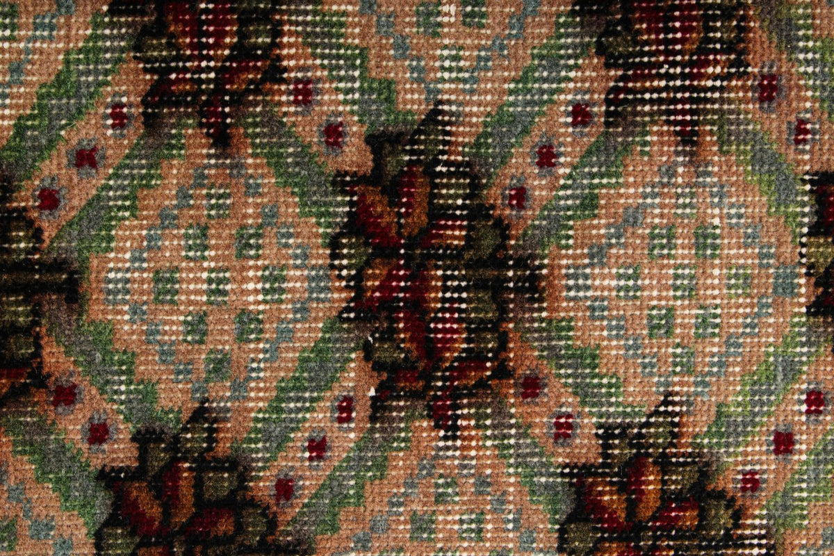 5x9 Brown and Multicolor Turkish Overdyed Rug