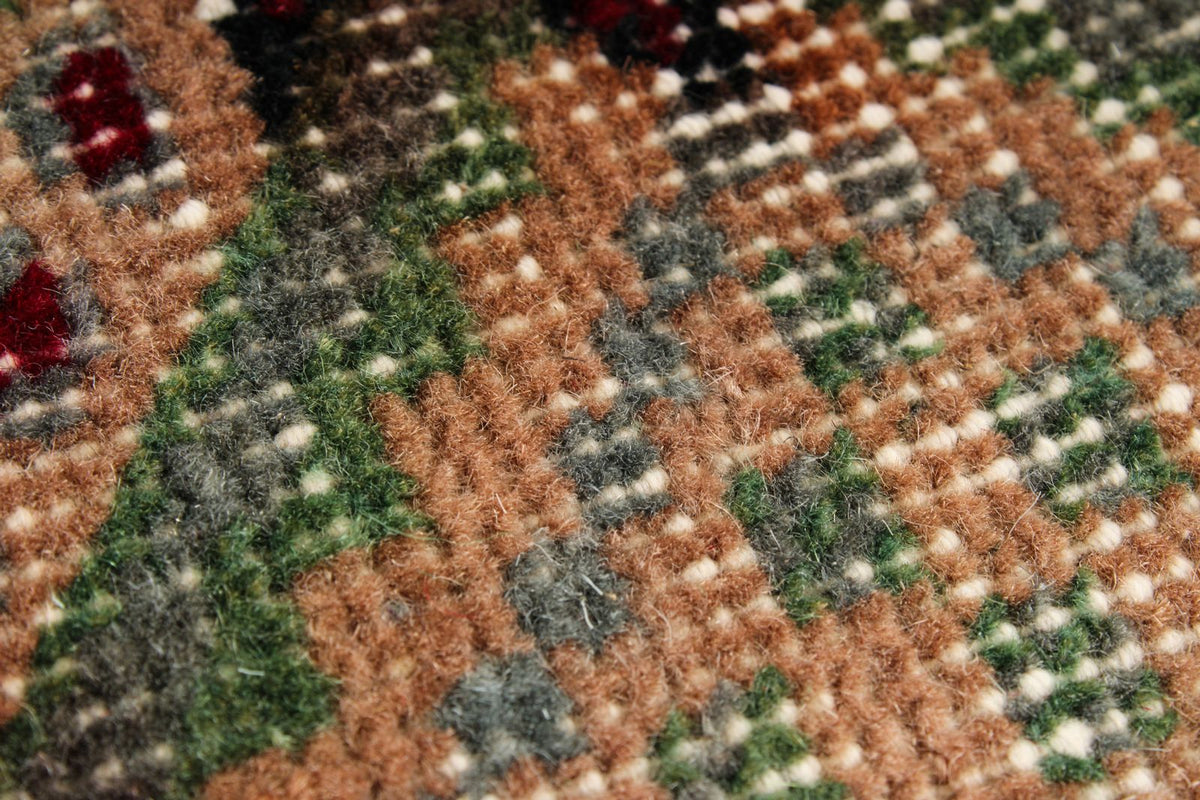 5x9 Brown and Multicolor Turkish Overdyed Rug
