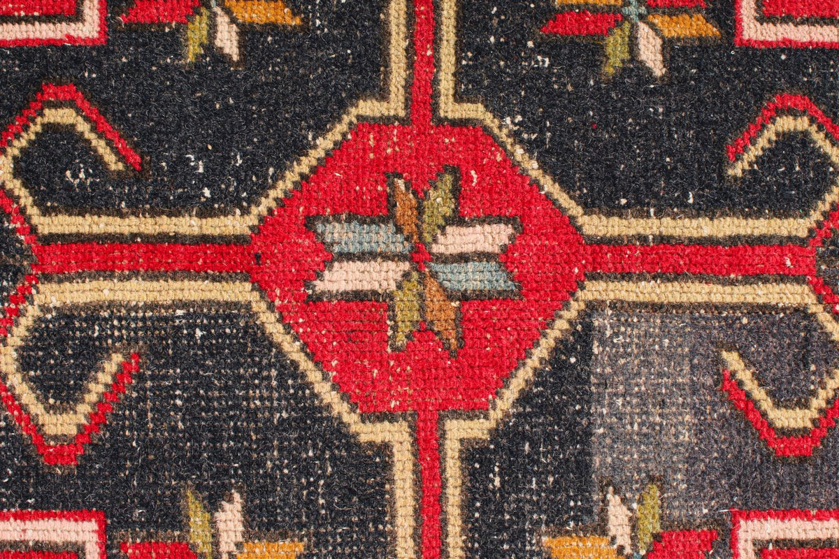 4x8 Red and Multicolor Turkish Anatolian Runner