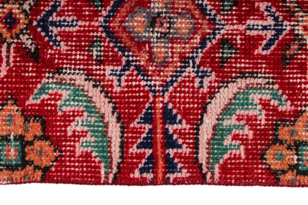 4x7 Red and Multicolor Turkish Anatolian Rug