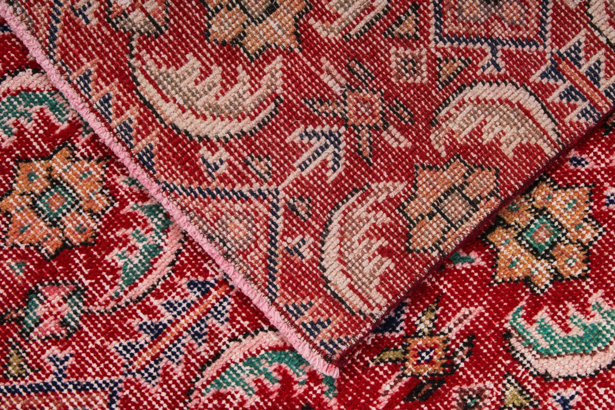 4x7 Red and Multicolor Turkish Anatolian Rug
