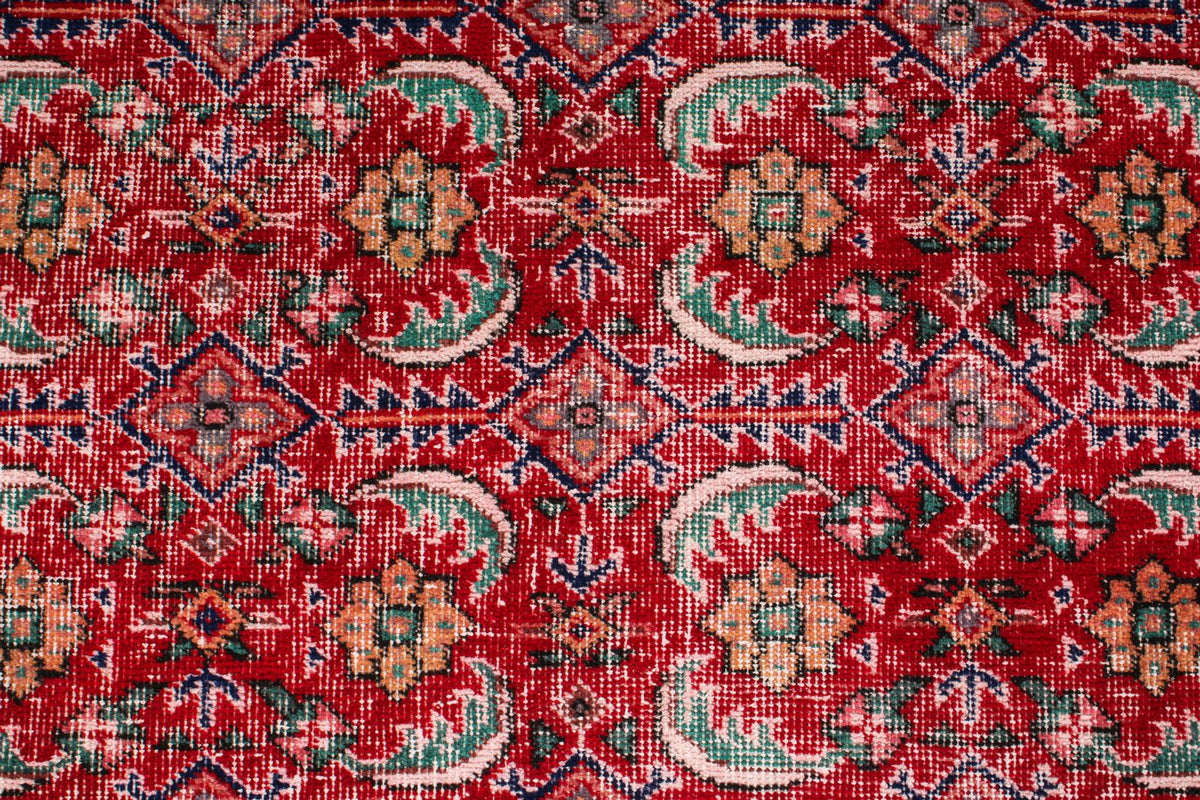 4x7 Red and Multicolor Turkish Anatolian Rug