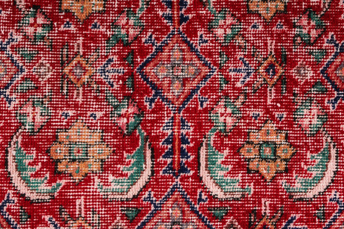 4x7 Red and Multicolor Turkish Anatolian Rug