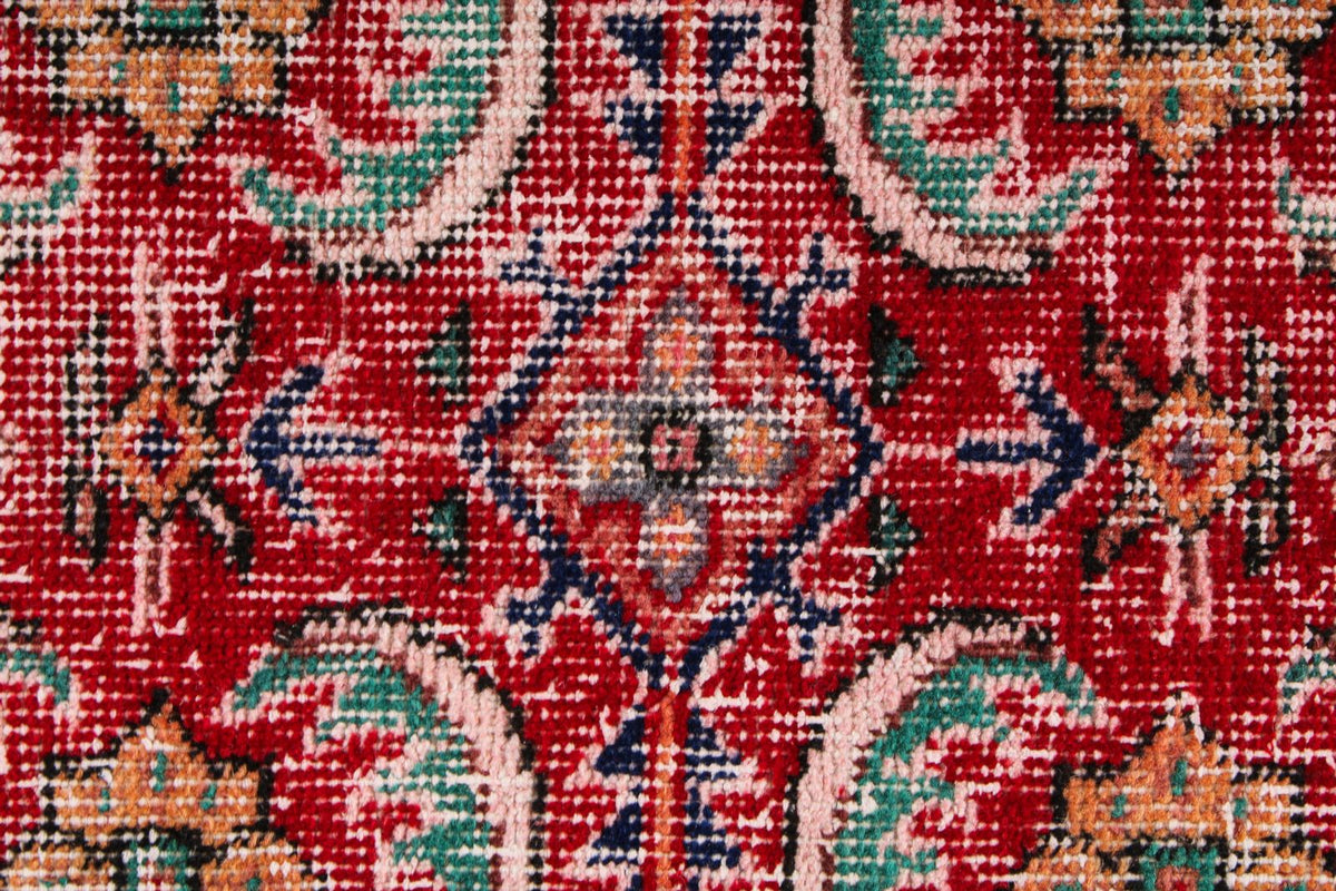 4x7 Red and Multicolor Turkish Anatolian Rug